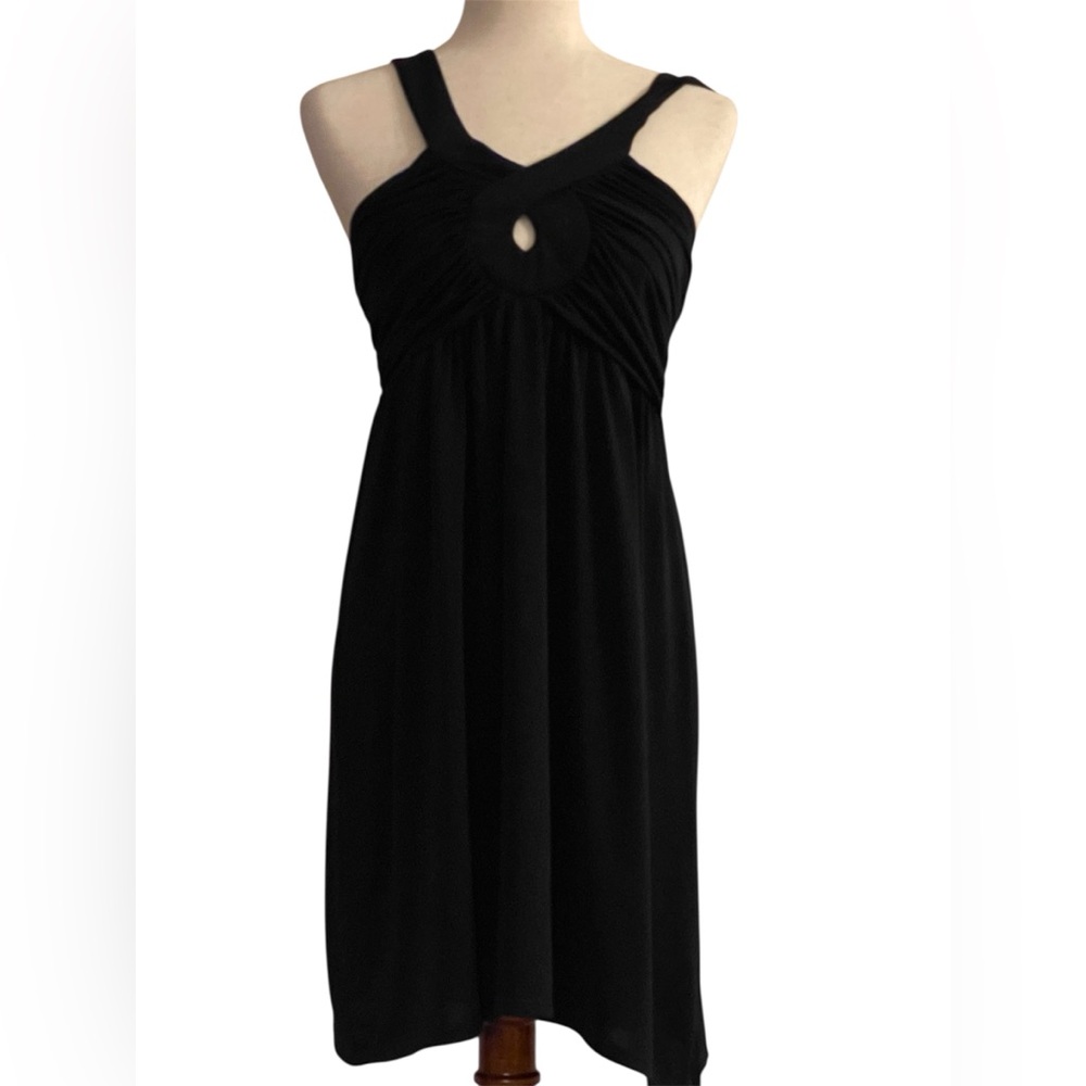 VTG Dark Romantic black dress Fairy Whimsigoth Small USA Stretch Alyn Paige NY